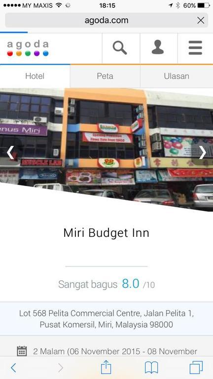 Miri Budget Inn Zewnętrze zdjęcie